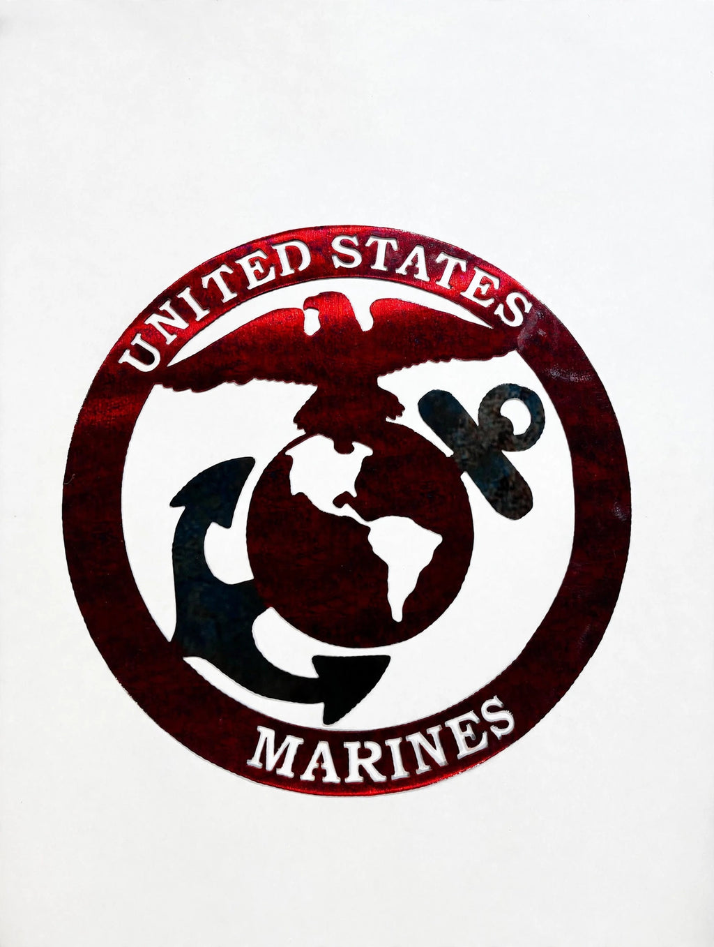 Patriotic Marines Metal Sign 16in